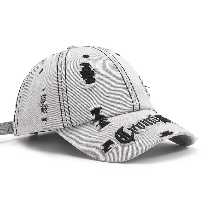 Distressed Letter Embroidered Baseball Cap, image 4