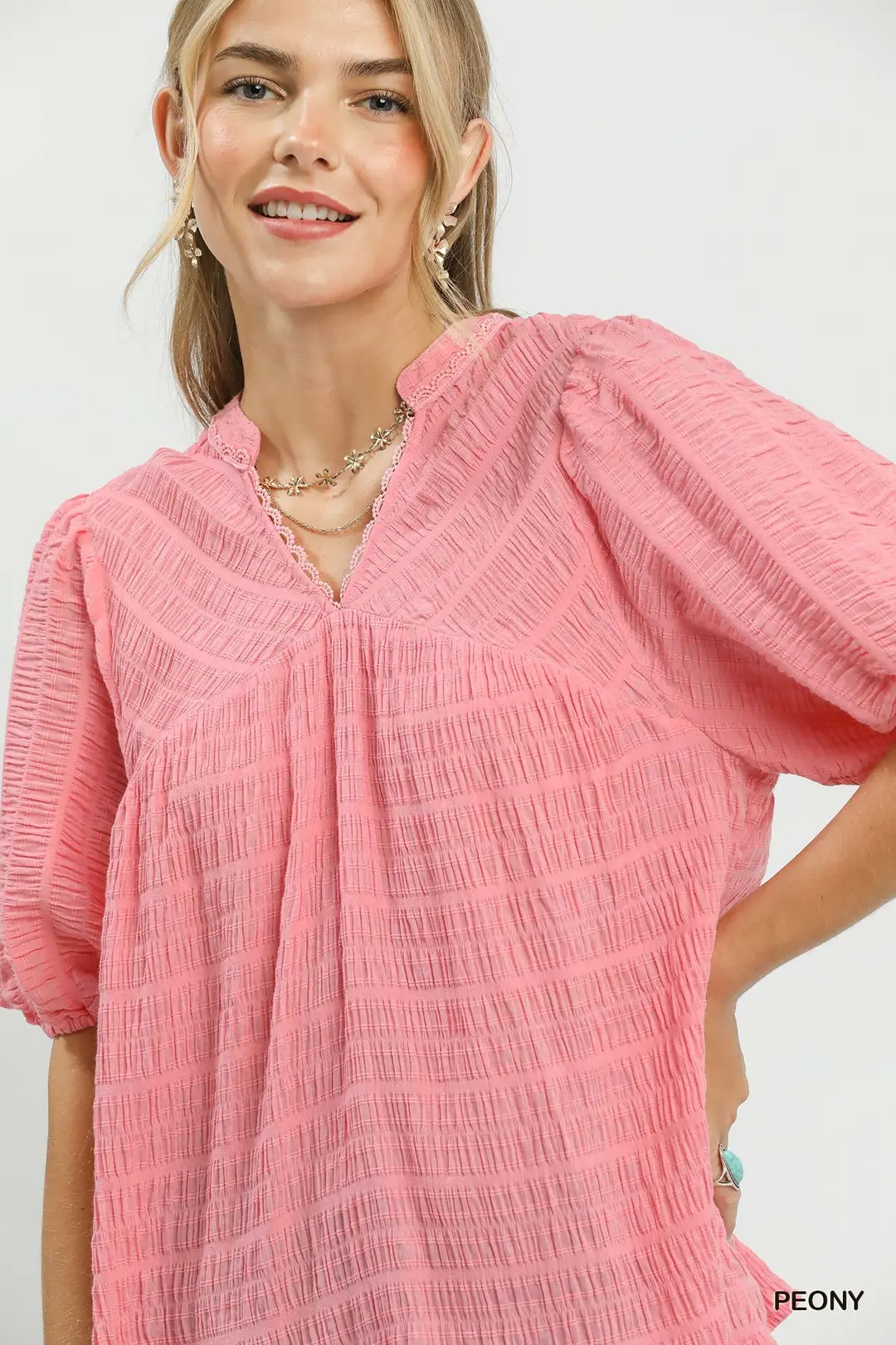 Textured Puff Sleeve Blouse, image 4