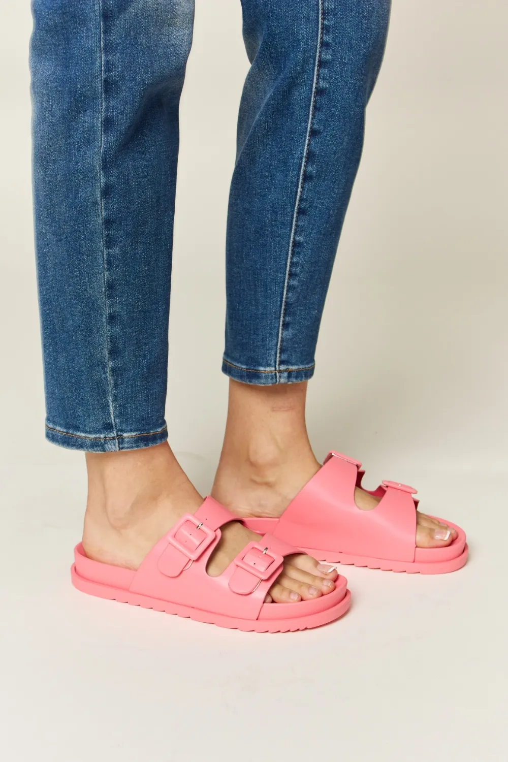 Double Buckle Open Toe Sandals, image 3