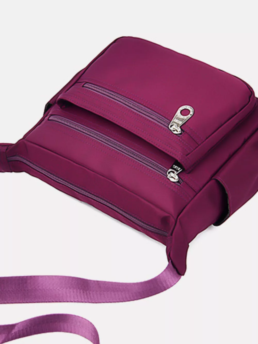 Multi-Pocket Lightweight Nylon Crossbody Bag, image 7
