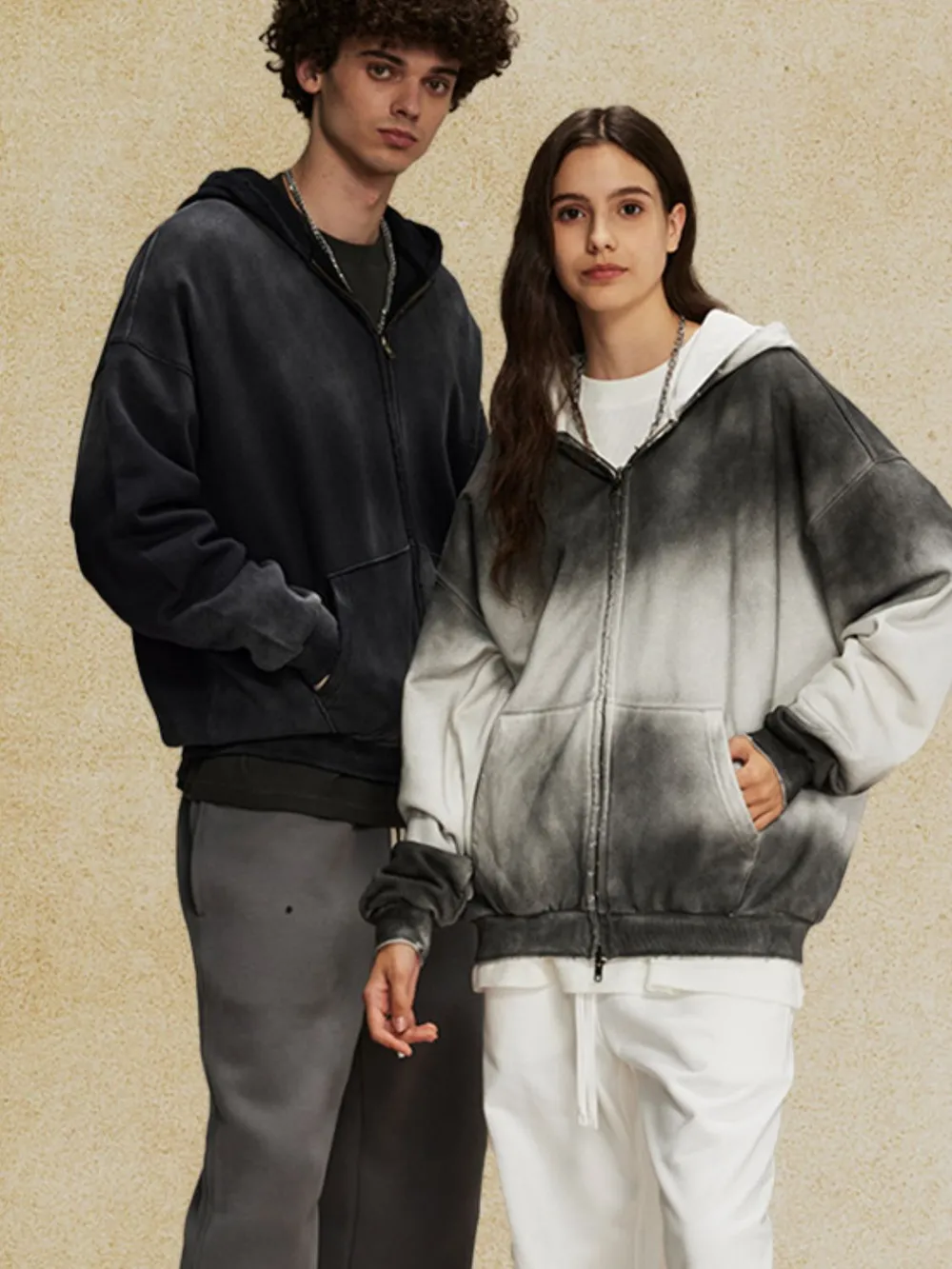 Men's Gradient Zip Up Hoodie, image 3