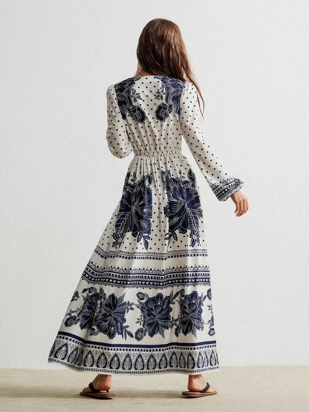Floral Print Long Sleeve Maxi Dress, image 4