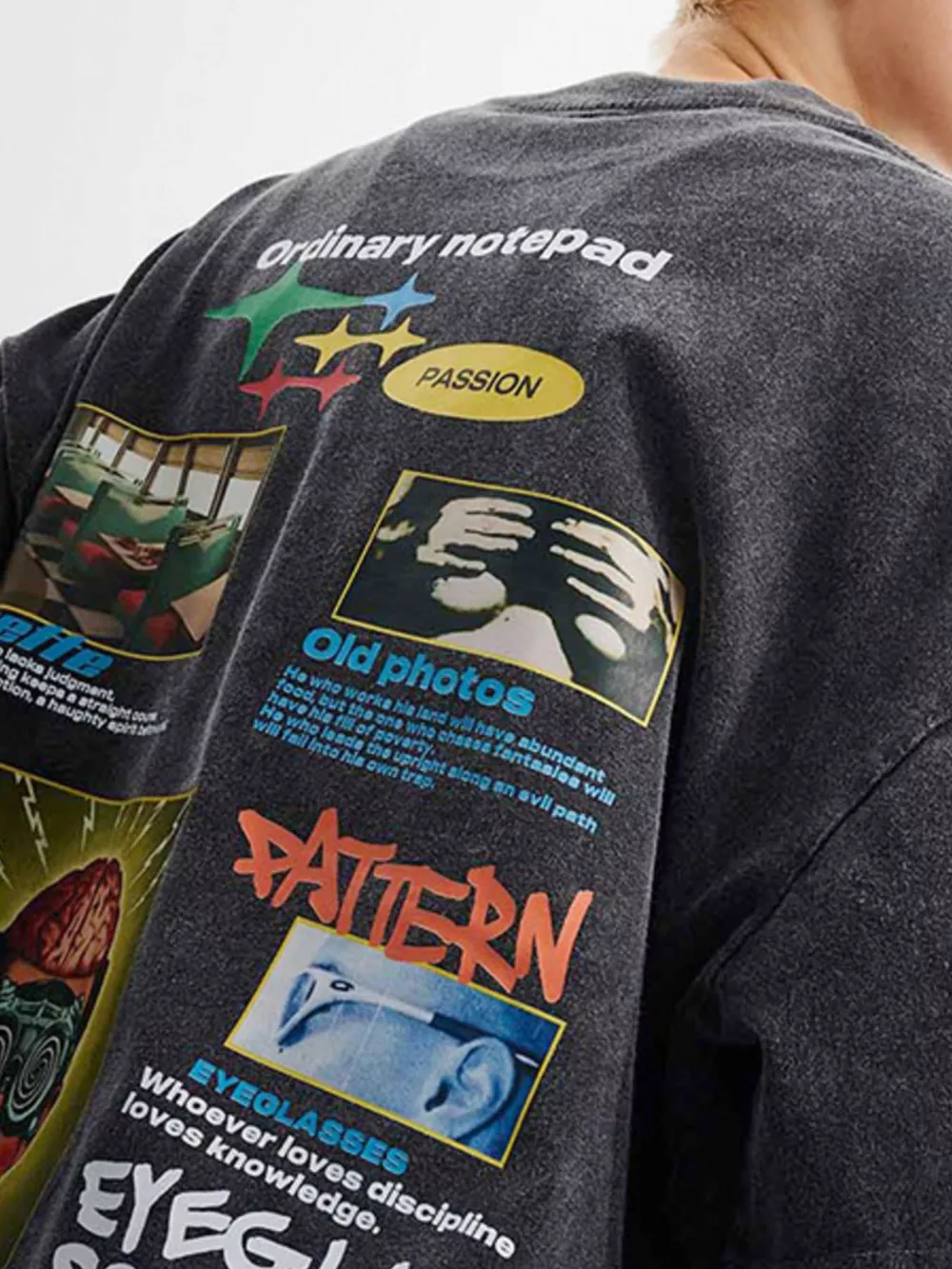 Men's Vintage Graphic Oversized Washed T-Shirt, image 4