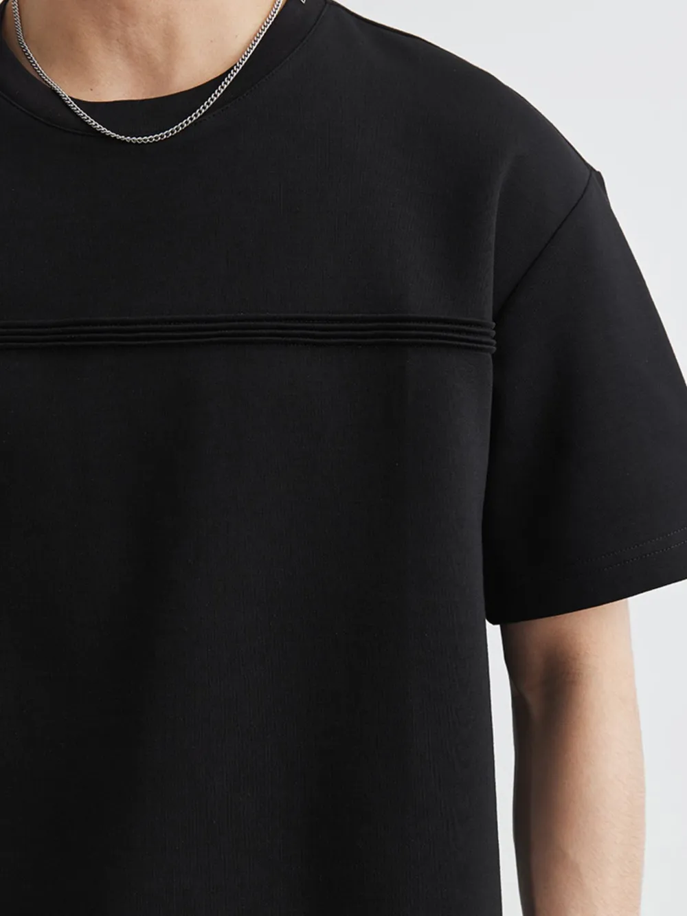 Men's Plus Size Round Neck Short Sleeve Top and Shorts Set, image 10
