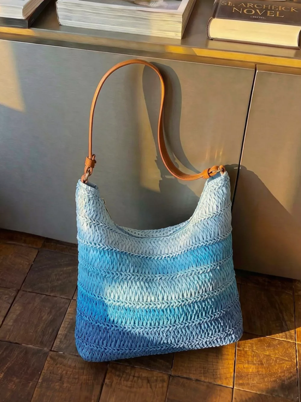 Straw Woven Shoulder Bag, image 3