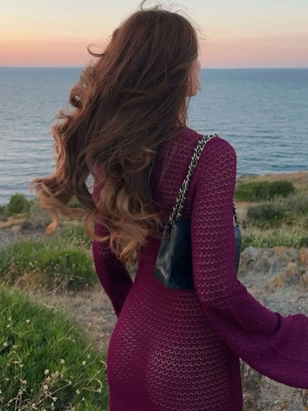 Slit Plunge Flare Sleeve Cover-Up Dress, image 6