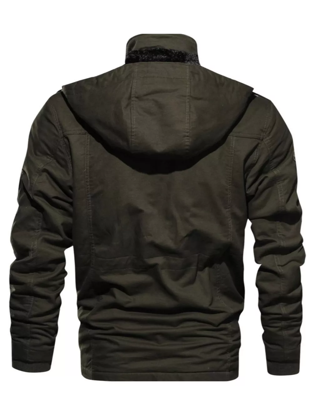 Men's Plus Size Zip Up Lightweight Bomber Jacket, image 2