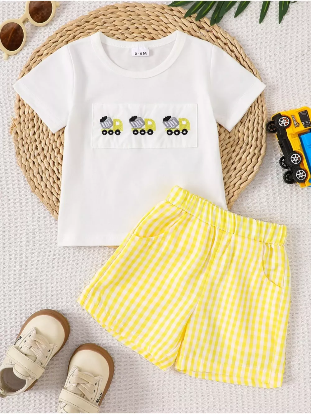 Children's Animal Embroidered Tee and Shorts Set, image 11