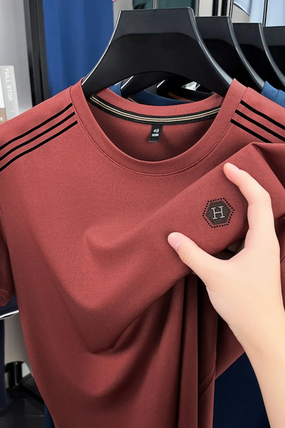 Men's Round Neck Short Sleeve T-Shirt, image 3