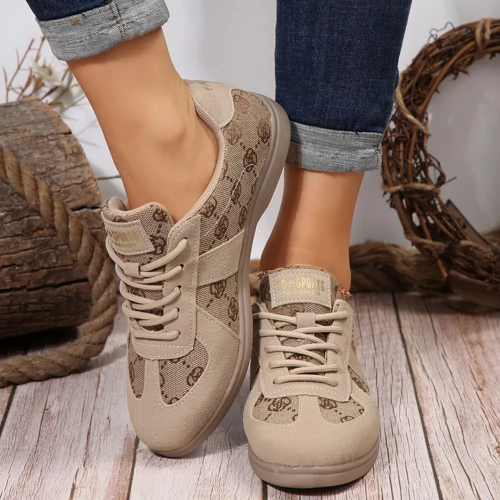 Lace Up Round Toe Sneakers, image 4