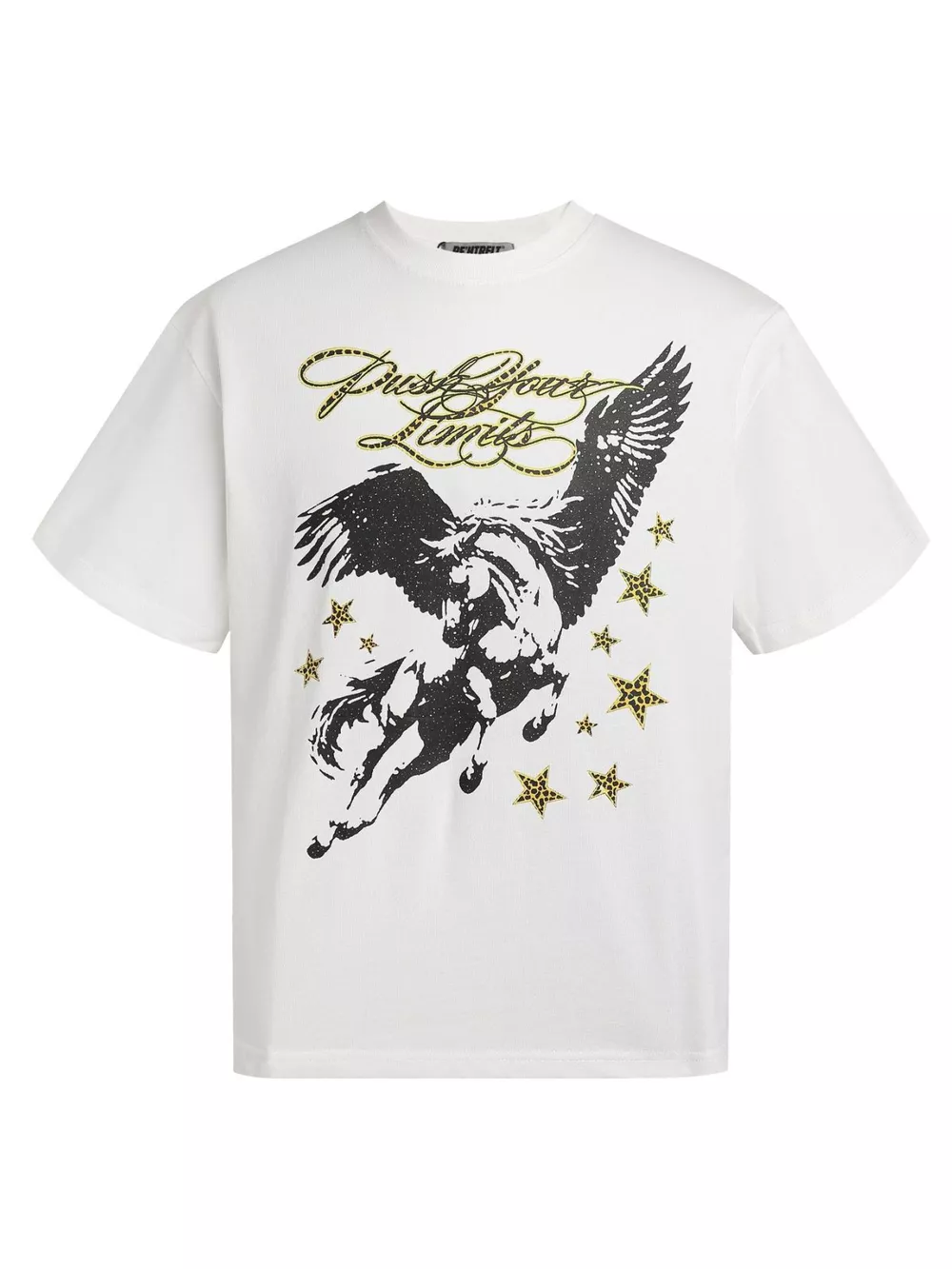 Men's Pegasus and 'Push Your Limits' Slogan Round Neck T-Shirt, image 2