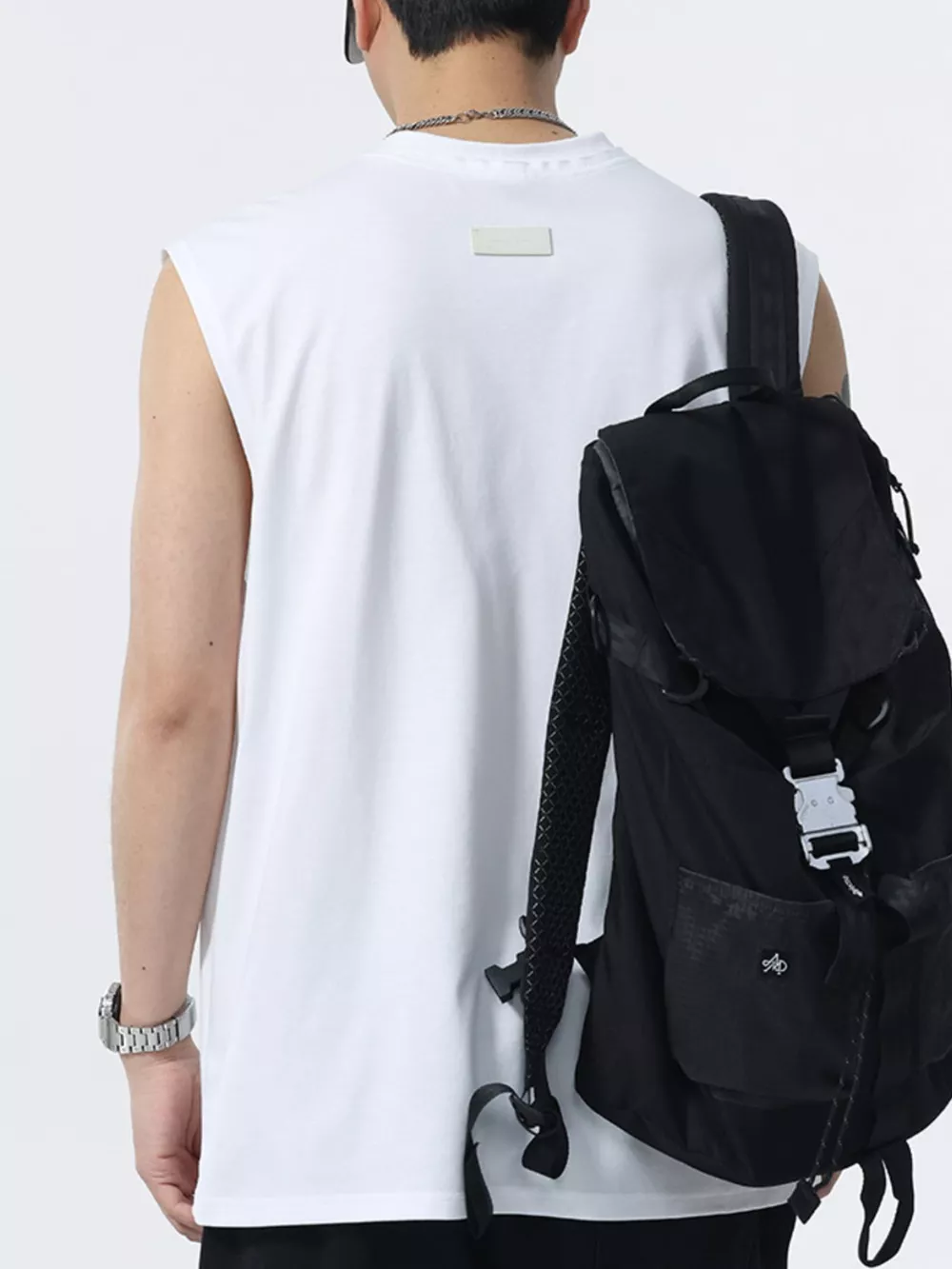 Men's Plus Size Round Neck Tank, image 3