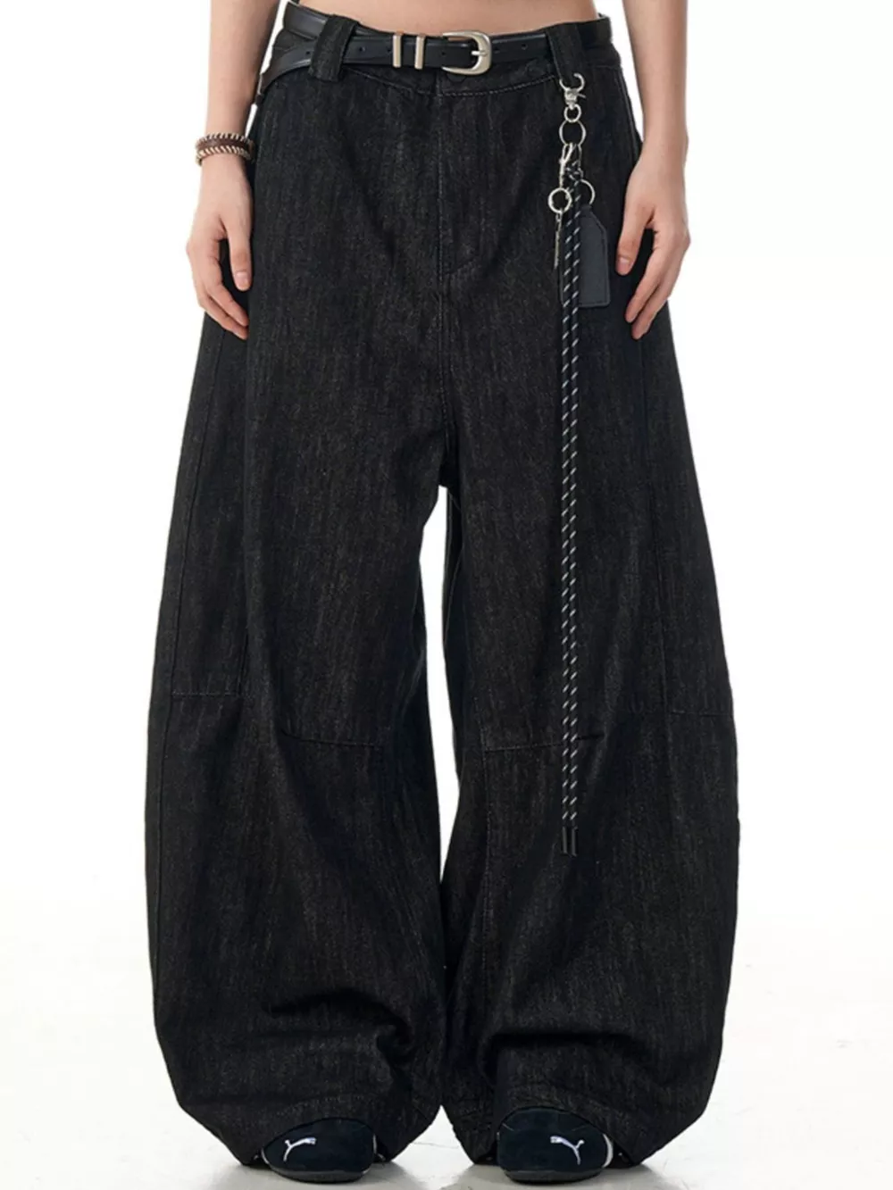 Men's Wide Leg Wash Jeans