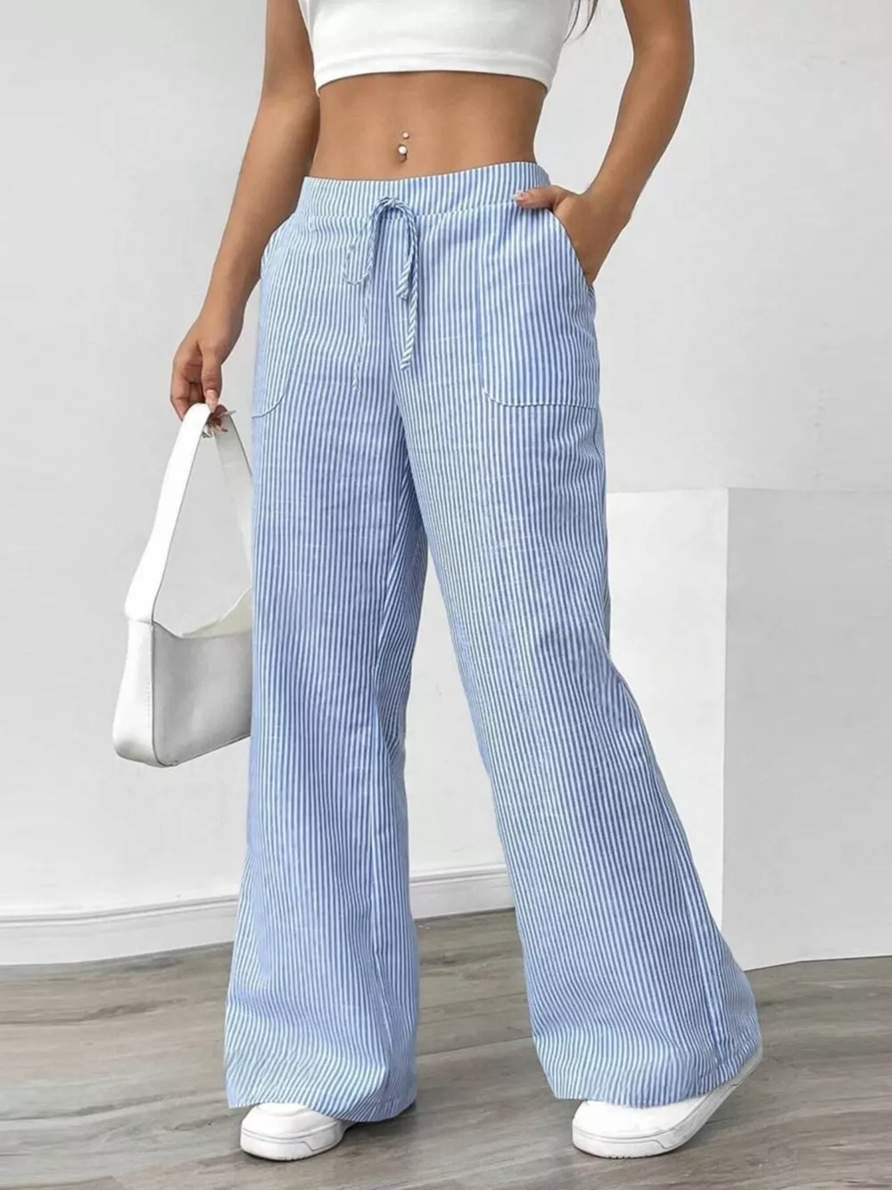 Striped Wide Leg Pants, image 7