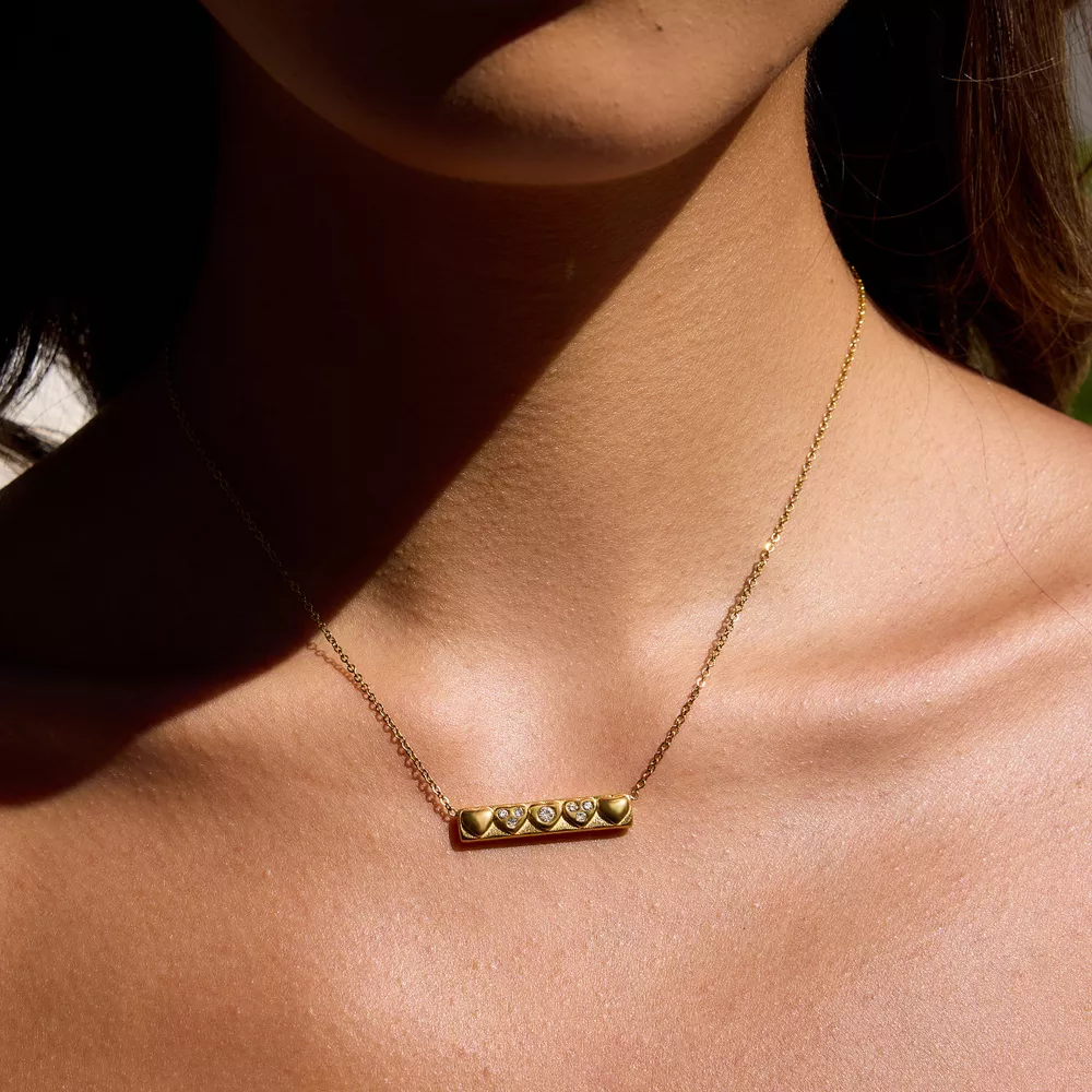 18K Gold-Plated Zircon Pendant Necklace, image 10