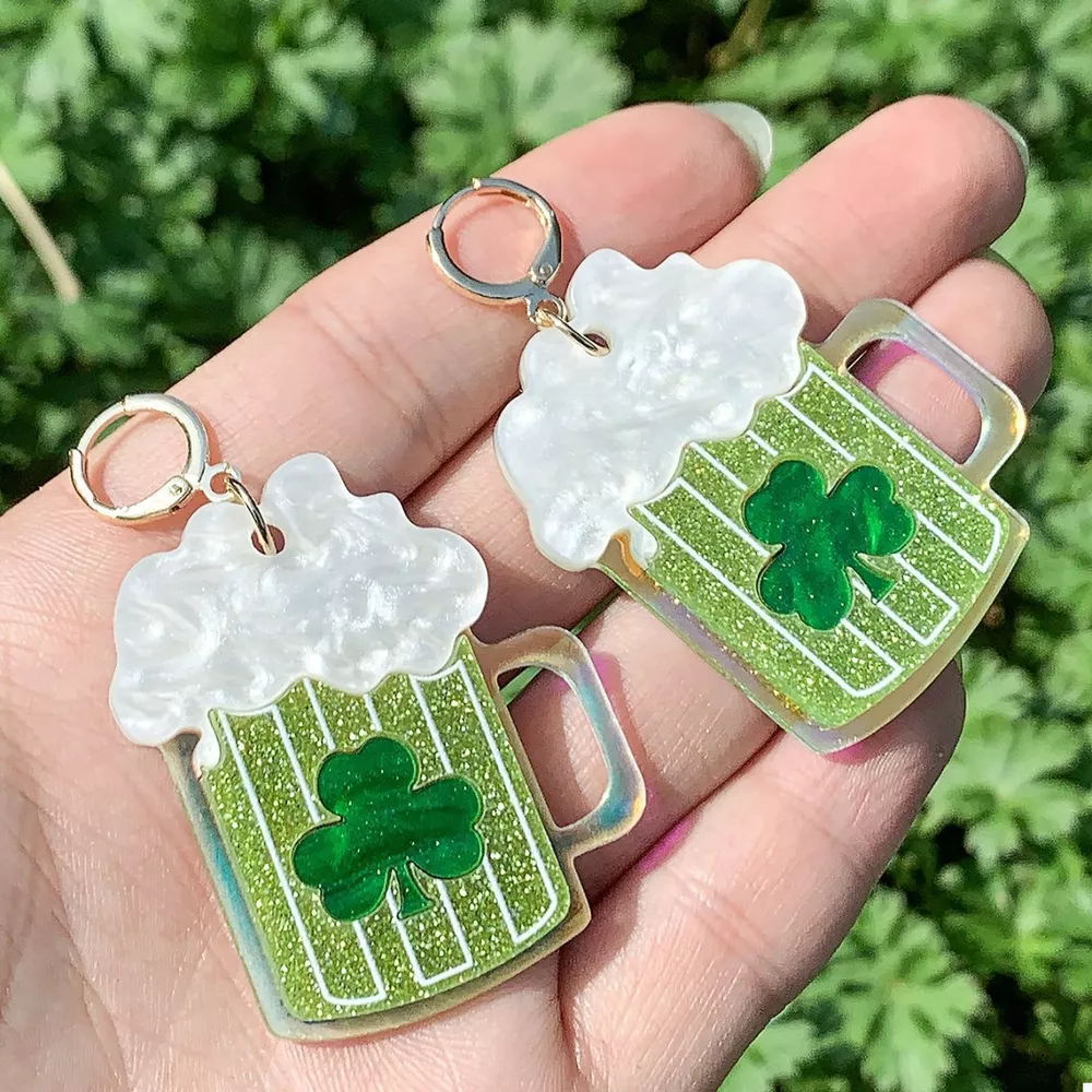 Lucky Clover Dangle Earrings, image 4