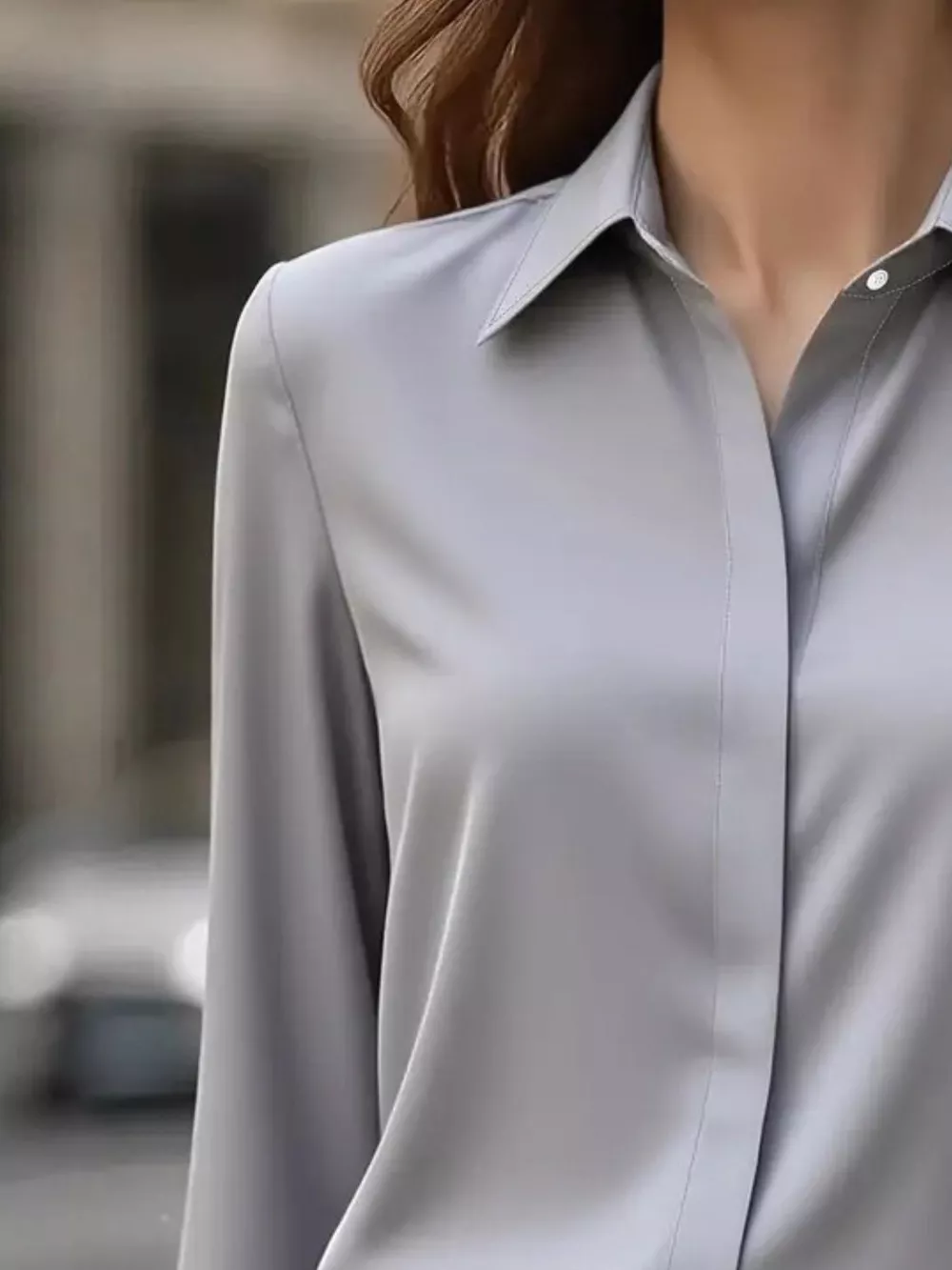 Button Down Collared Neck Long Sleeve Shirt, image 11