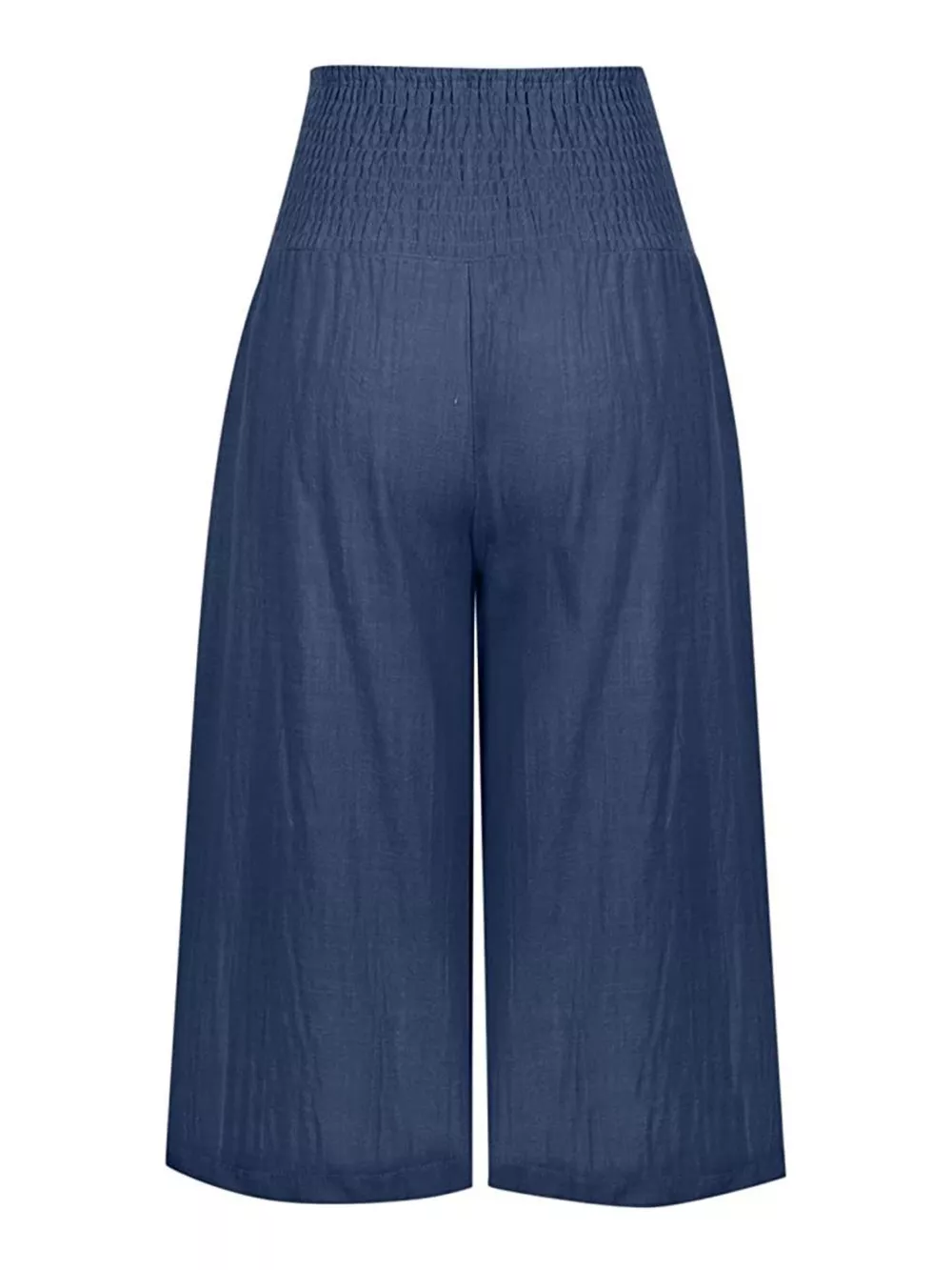 Smocked Wide-Leg Capri Pants, image 13