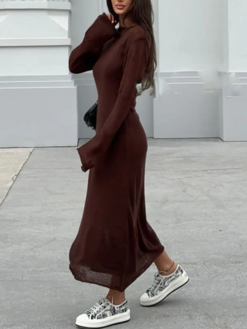 Ribbed Knit Cami Dress and Cover Up Sweater Set, image 19