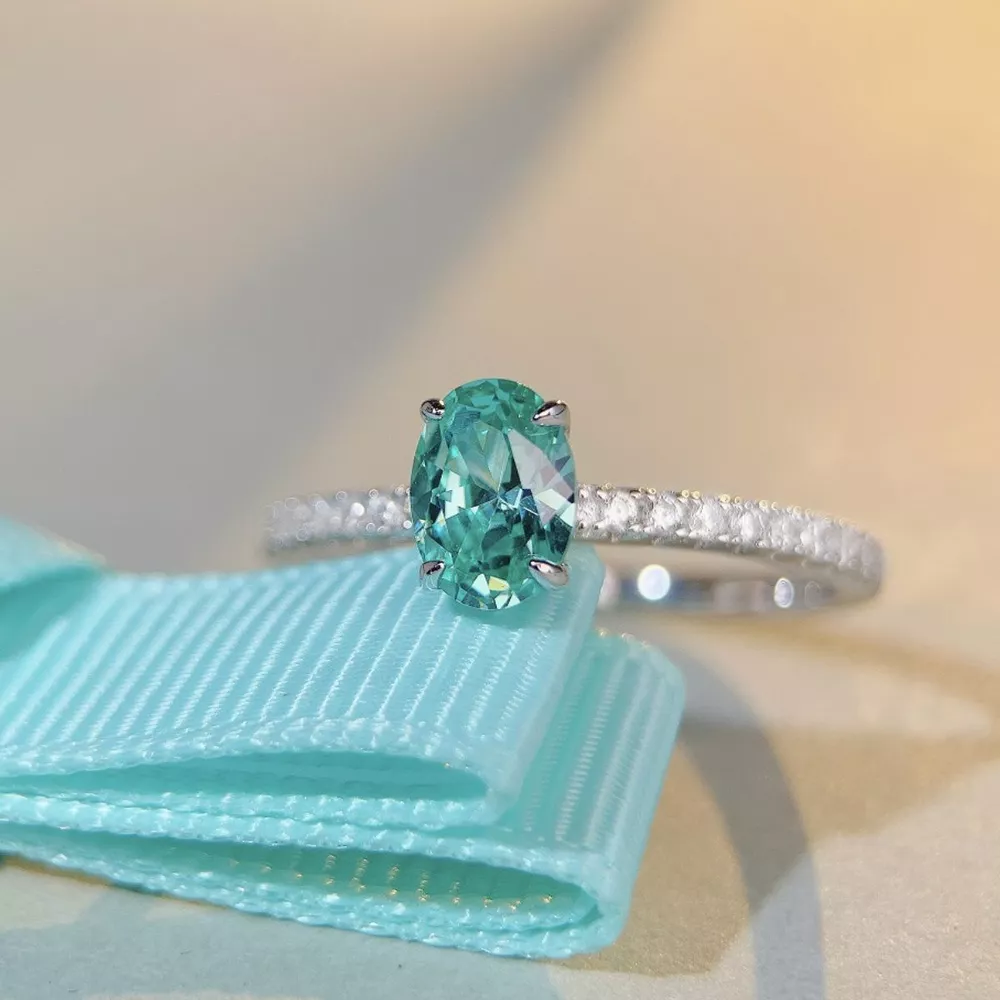 925 Sterling Silver Zircon Oval Ring, image 3