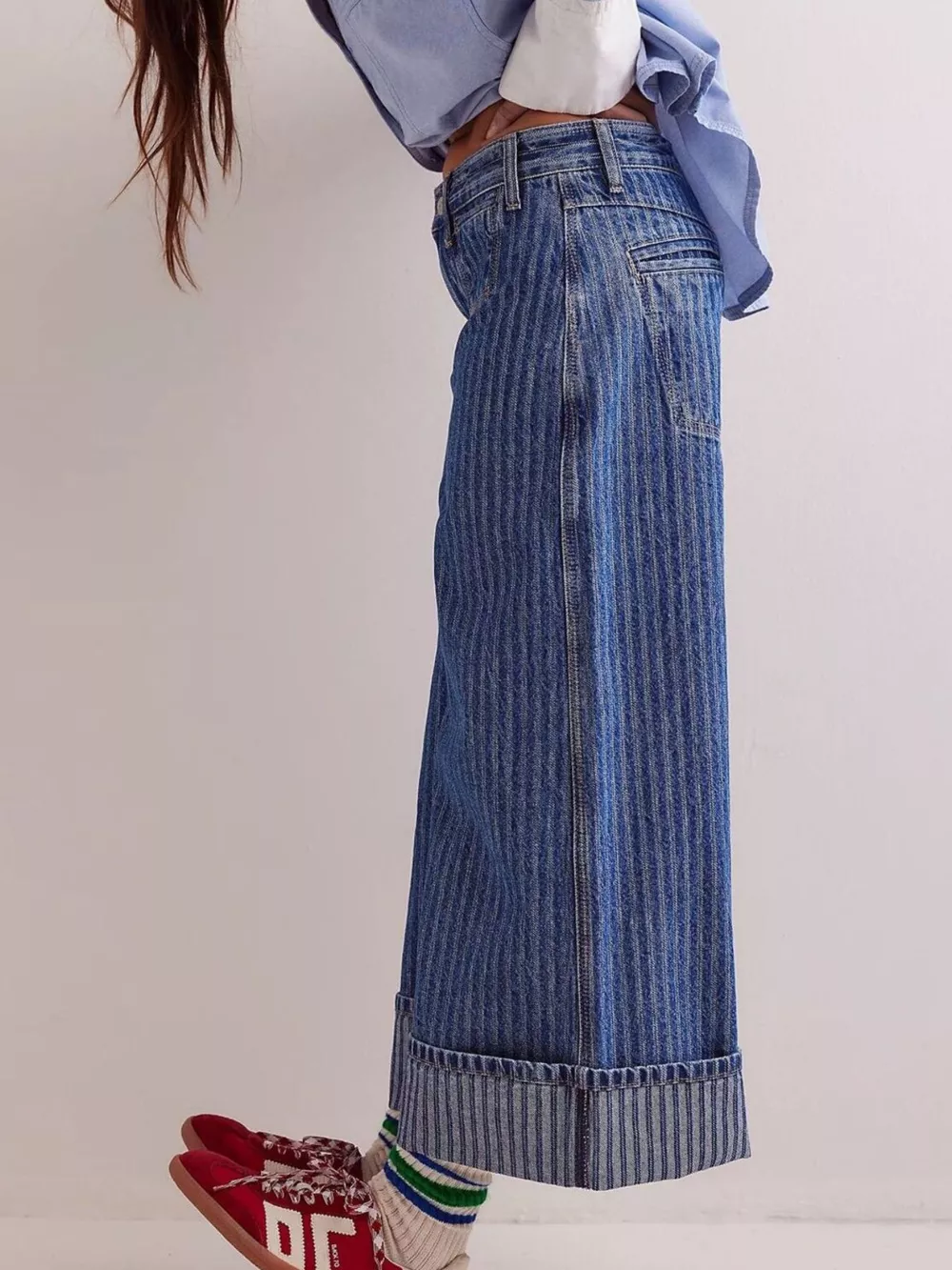 Wide-Leg Cropped Jeans, image 8