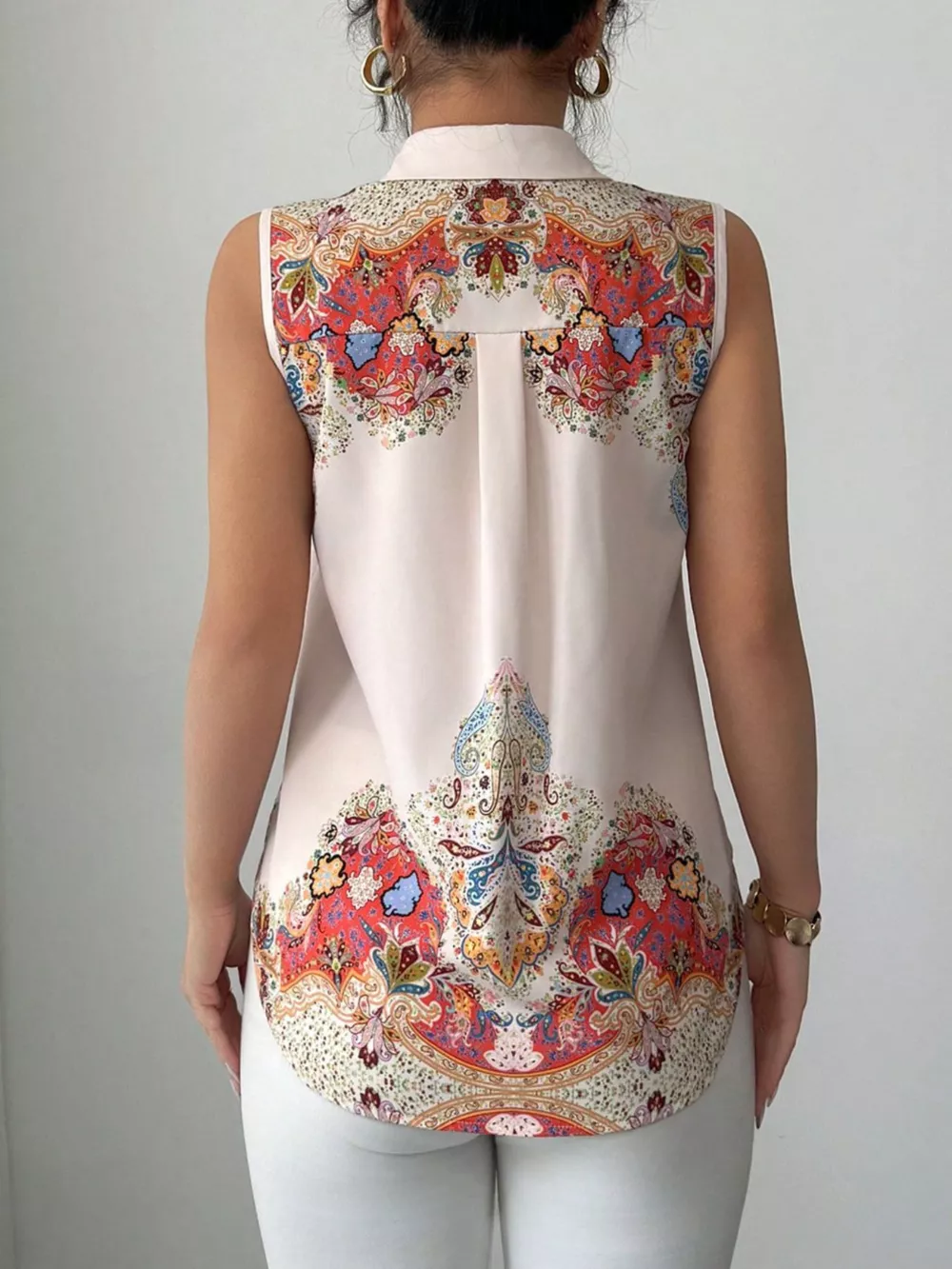 Button Up Sleeveless Shirt, image 6
