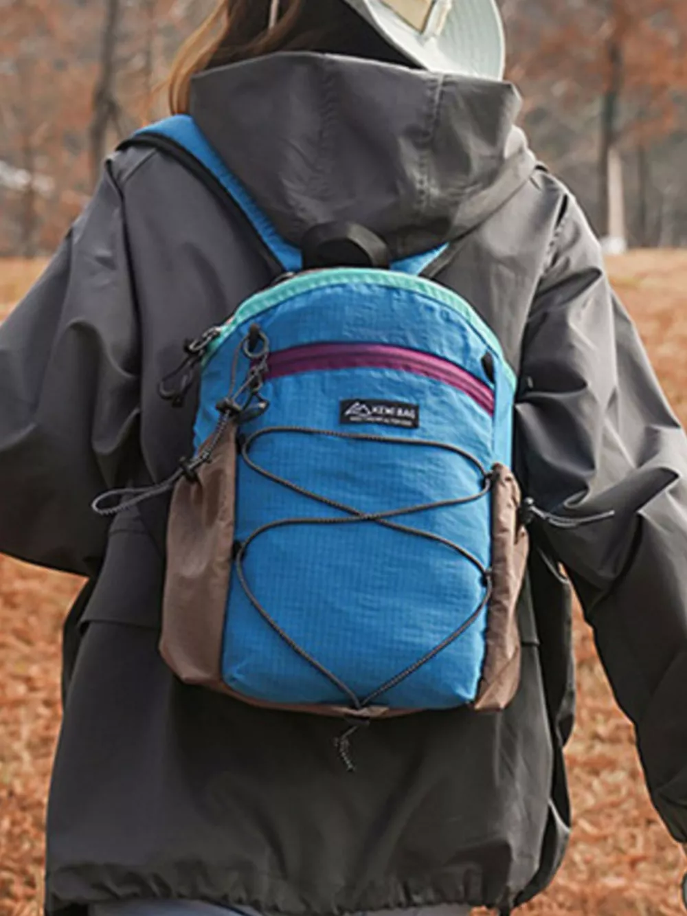 Lightweight Contrast Backpack Bag, image 6