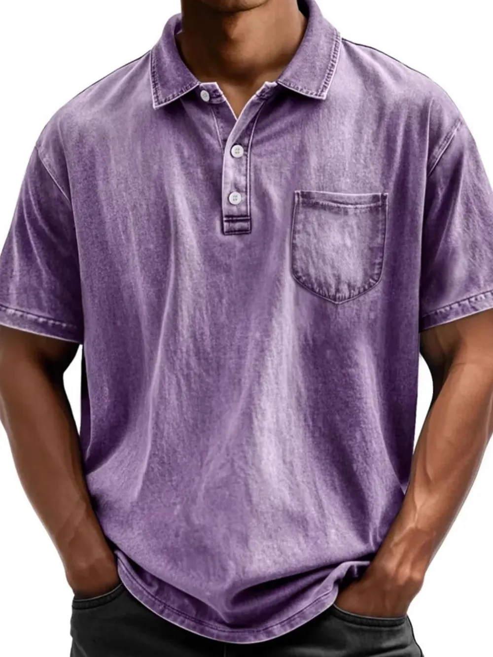 Men's Full Size Collared Neck Short Sleeve Polo Plus Size, image 5