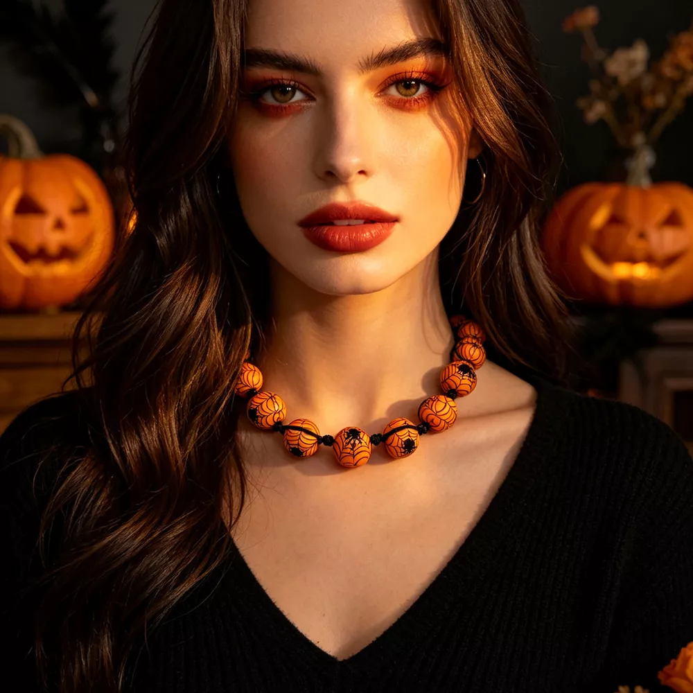 Halloween Beaded Choker Necklace, image 9