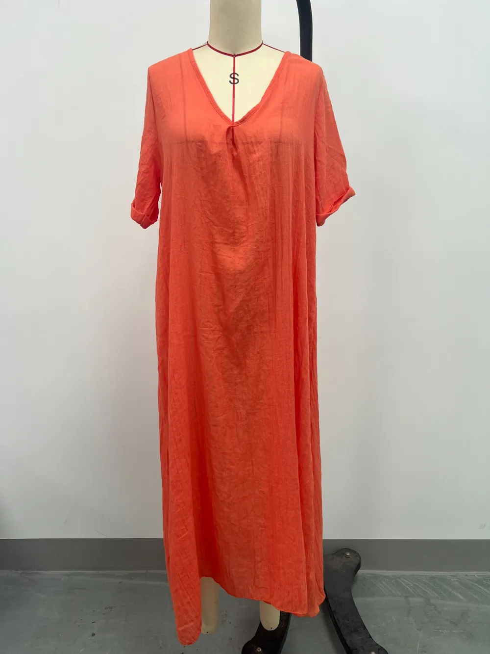 Full Size V-Neck Short Sleeve Midi Dress Plus Size, image 12