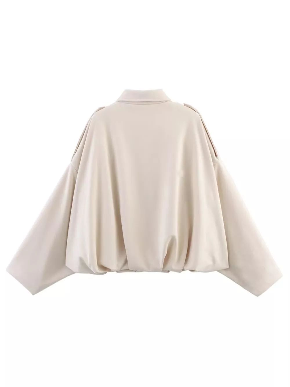 Collared Neck Dropped Shoulder Jacket, image 13
