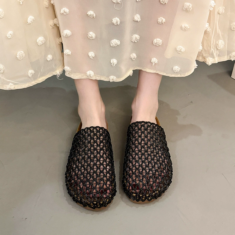Woven Mesh Breathable Slip-on Sandals, image 5