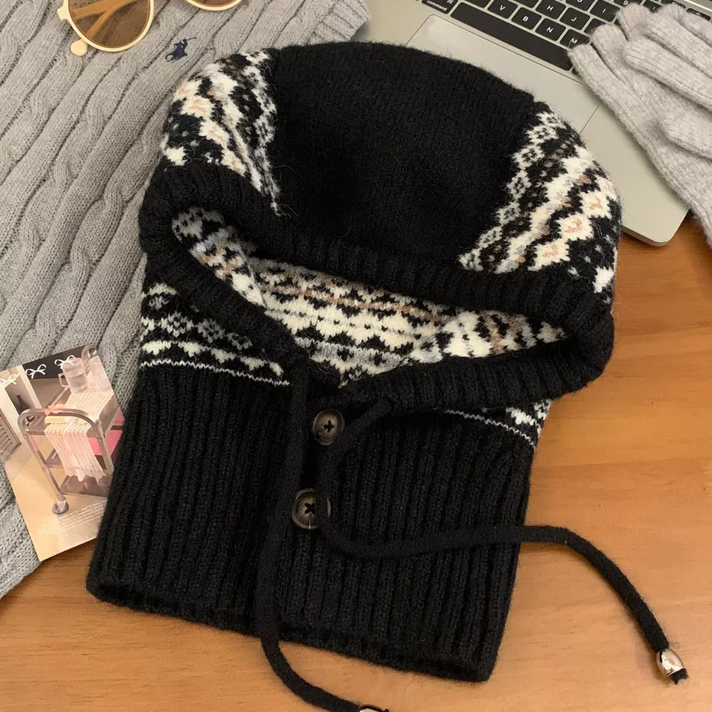 Drawstring Knitted Hat, image 3