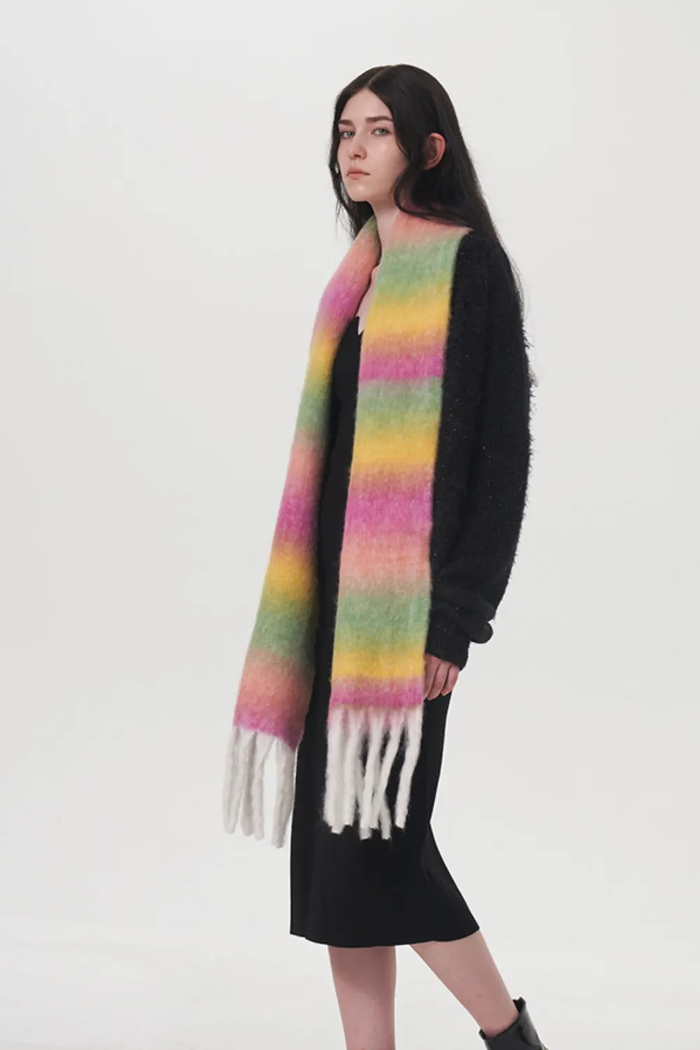 Fringe Gradient Thermal Scarf, image 8