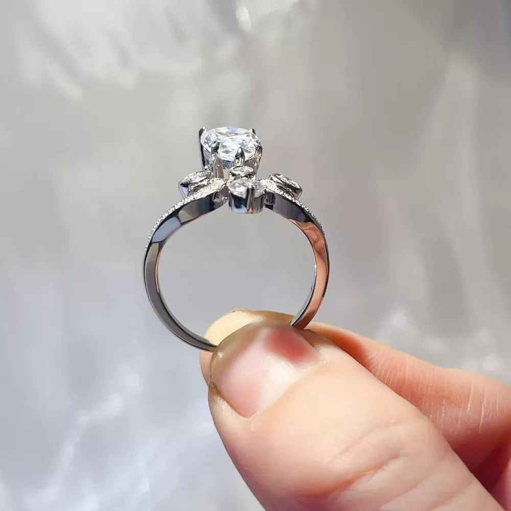 2 Carat Moissanite 925 Sterling Silver Ring, image 5