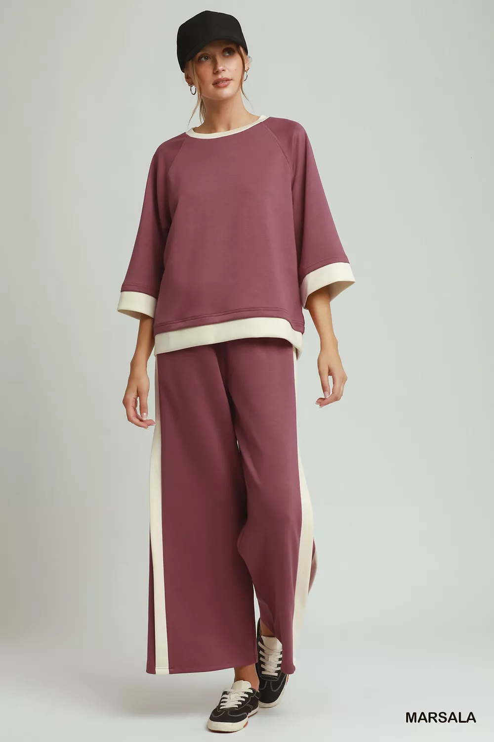 Colorblock Crewneck Raglan Sleeve Top, image 4