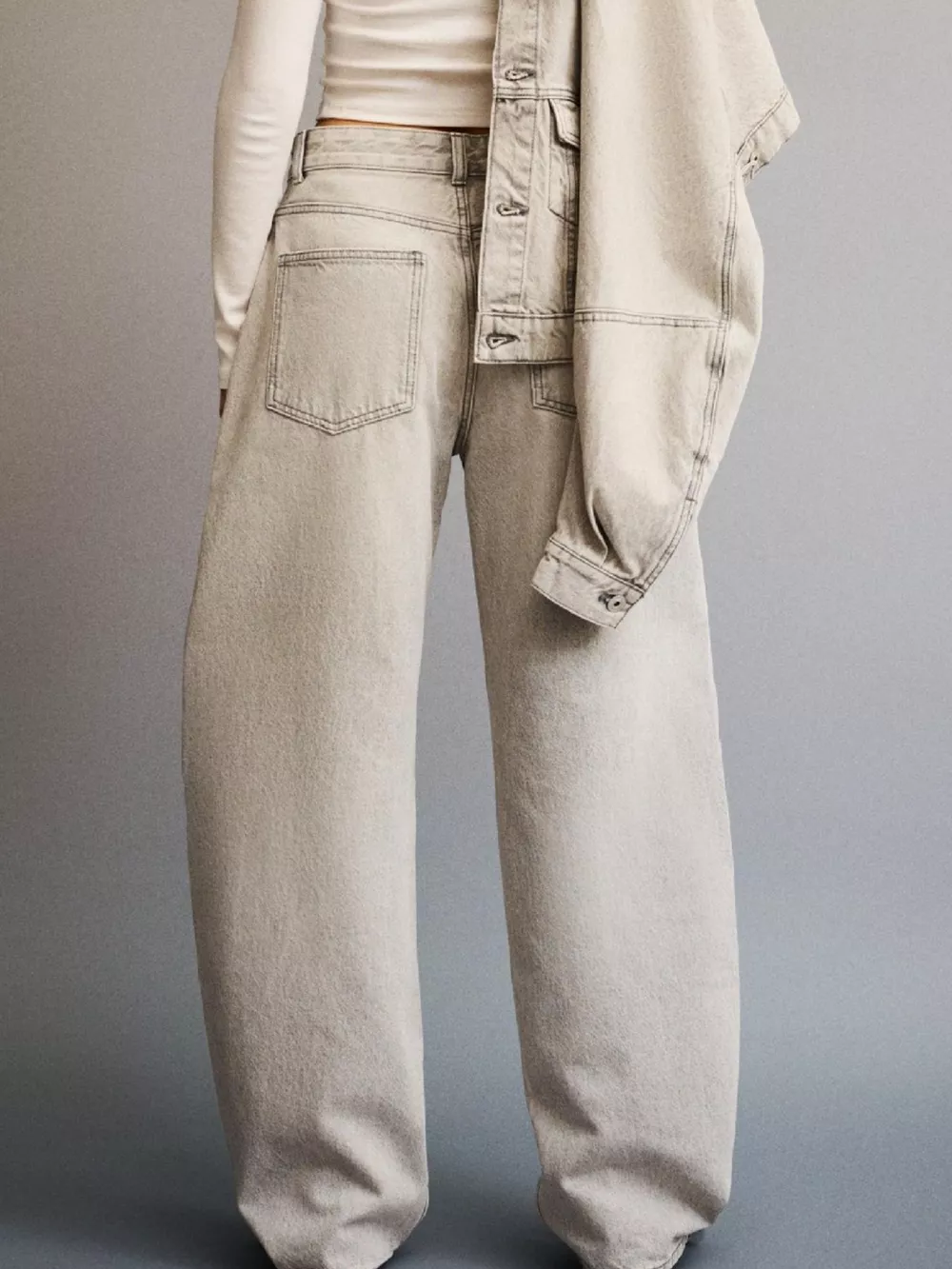 Wide Leg Washed Jeans, image 6