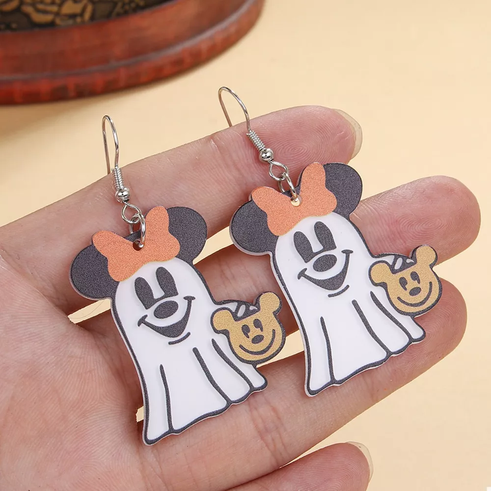 Halloween Mickey Ghost Dangle Earrings, image 6