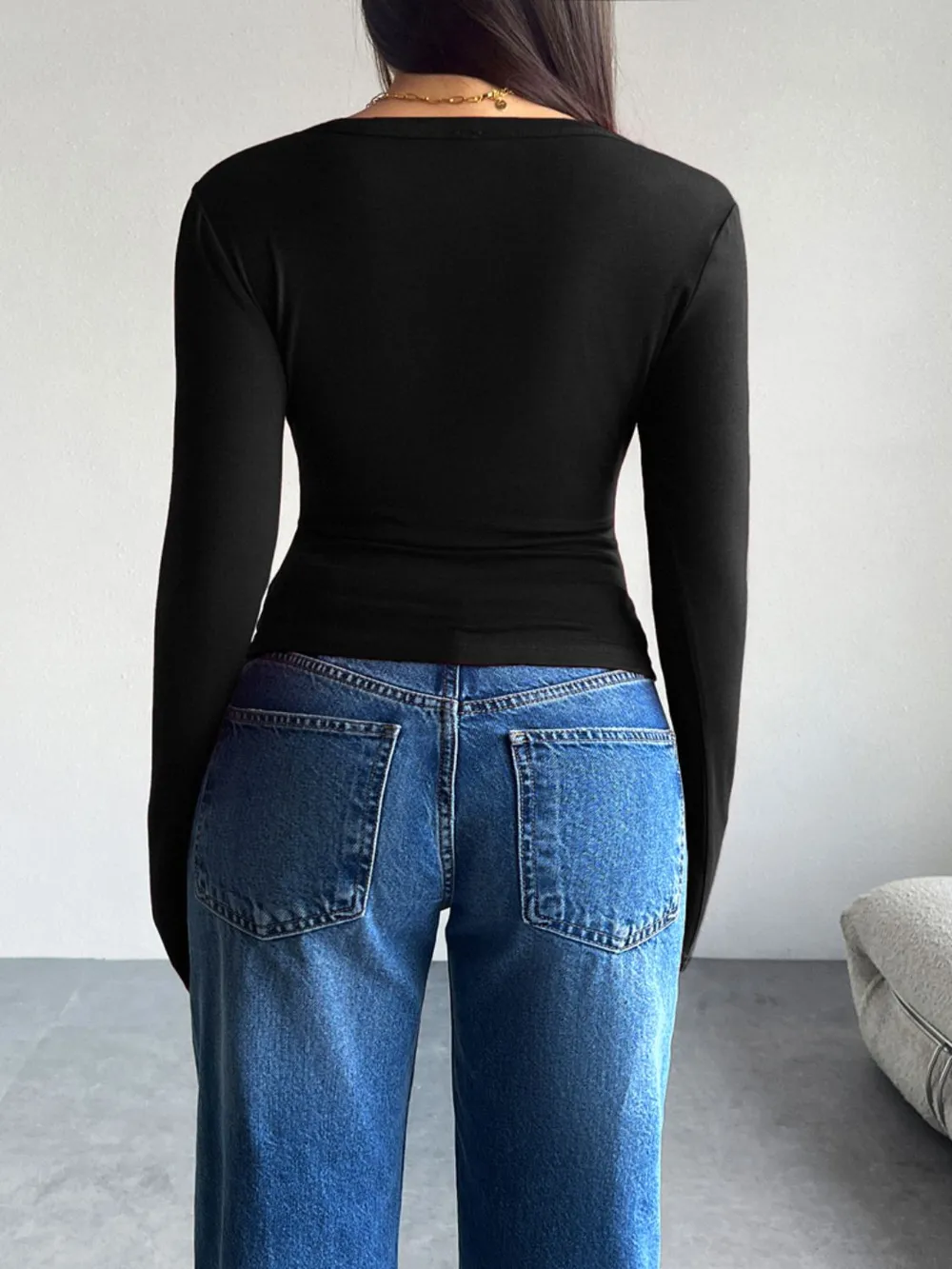 Button Up Long Sleeve T-Shirt, image 8