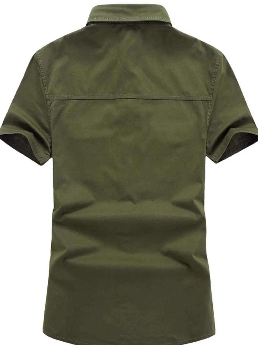Men's Plus Size Collared Neck Short Sleeve Shirt, image 3