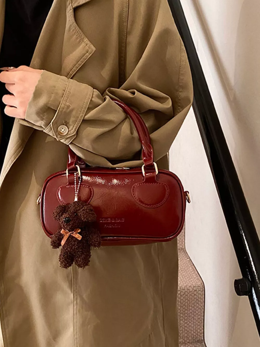 Vintage Style Crossbody Bag with Charm, image 12