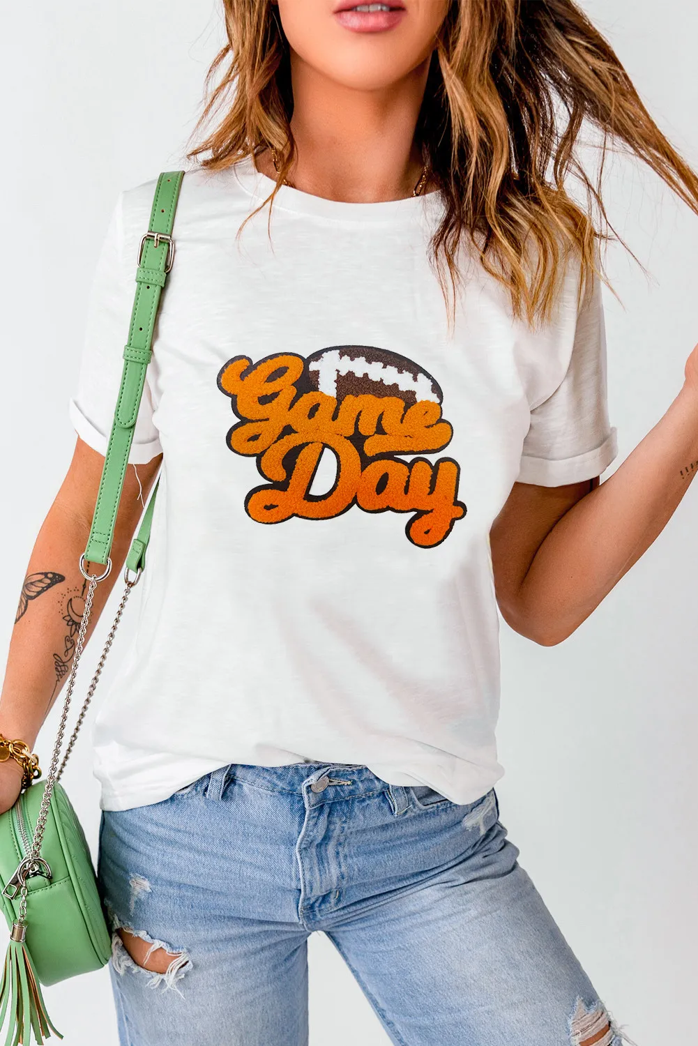 GAME DAY Round Neck Short Sleeve T-Shirt, image 3