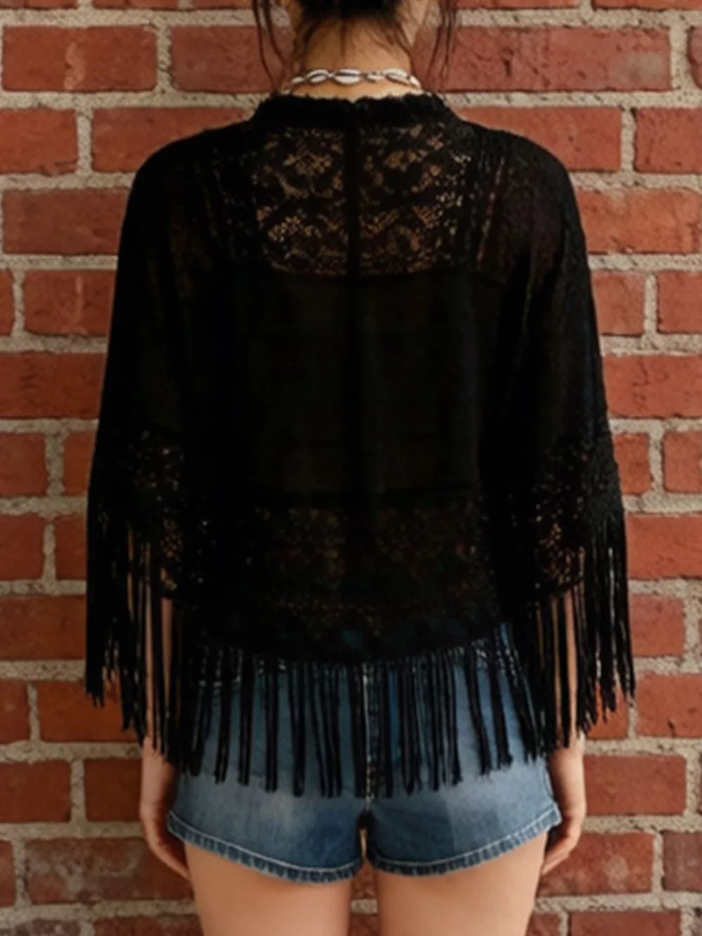 Lace Fringe Cover-Up, image 3