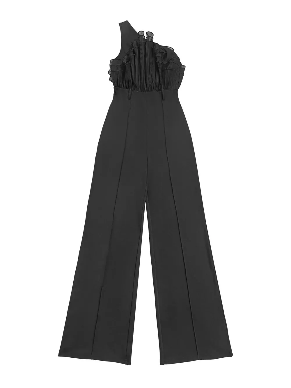One-Shoulder Ruffled Wide-Leg Jumpsuit, image 3