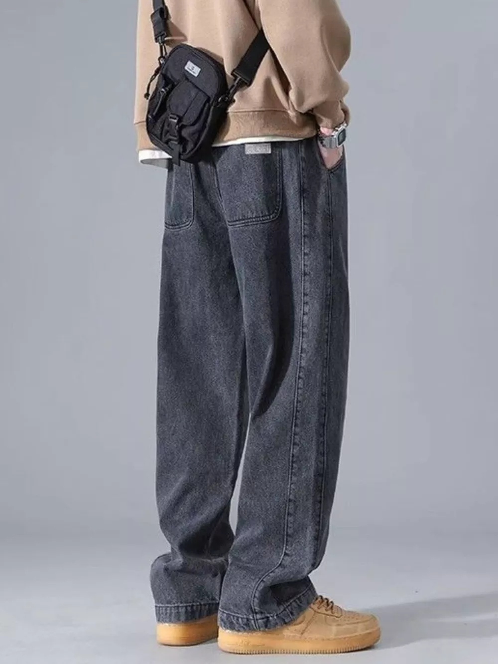 Men's Full Size Wide Leg Jeans Plus Size, image 3
