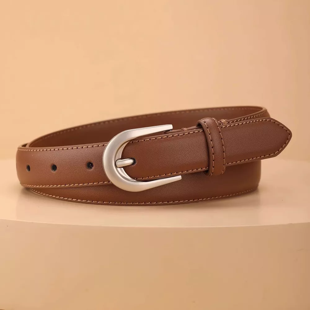 Adjustable Fit Buckle Leather Belt, image 2