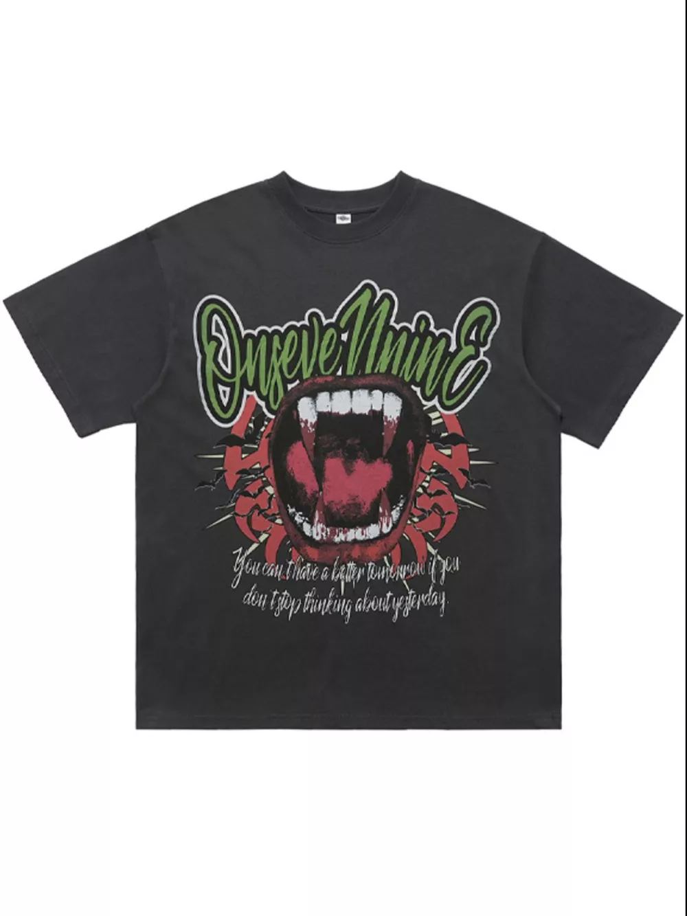 Men's Graphic Round Neck Oversized T-Shirt, image 4