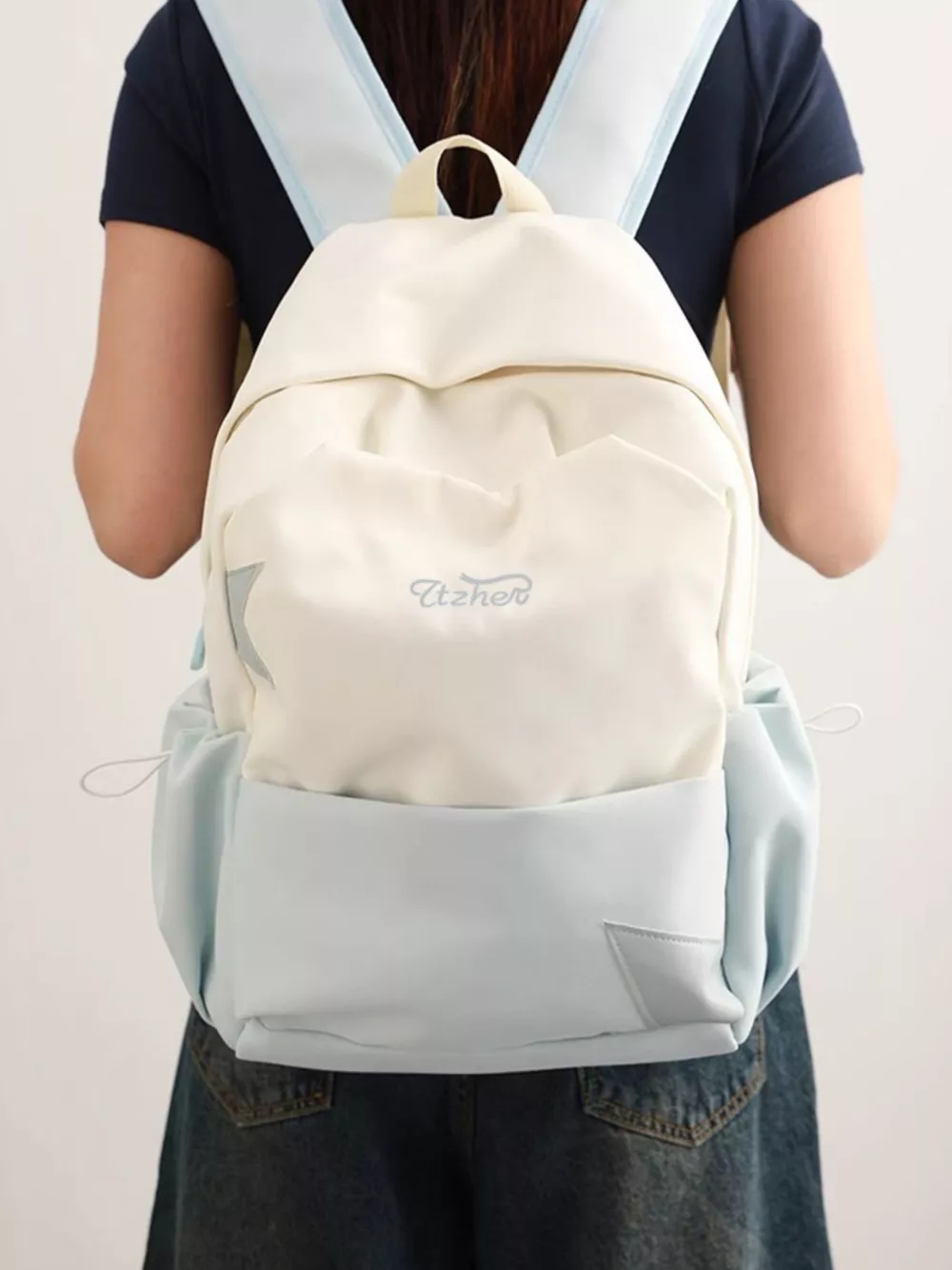 Two-Tone Lightweight Backpack Bag, image 5