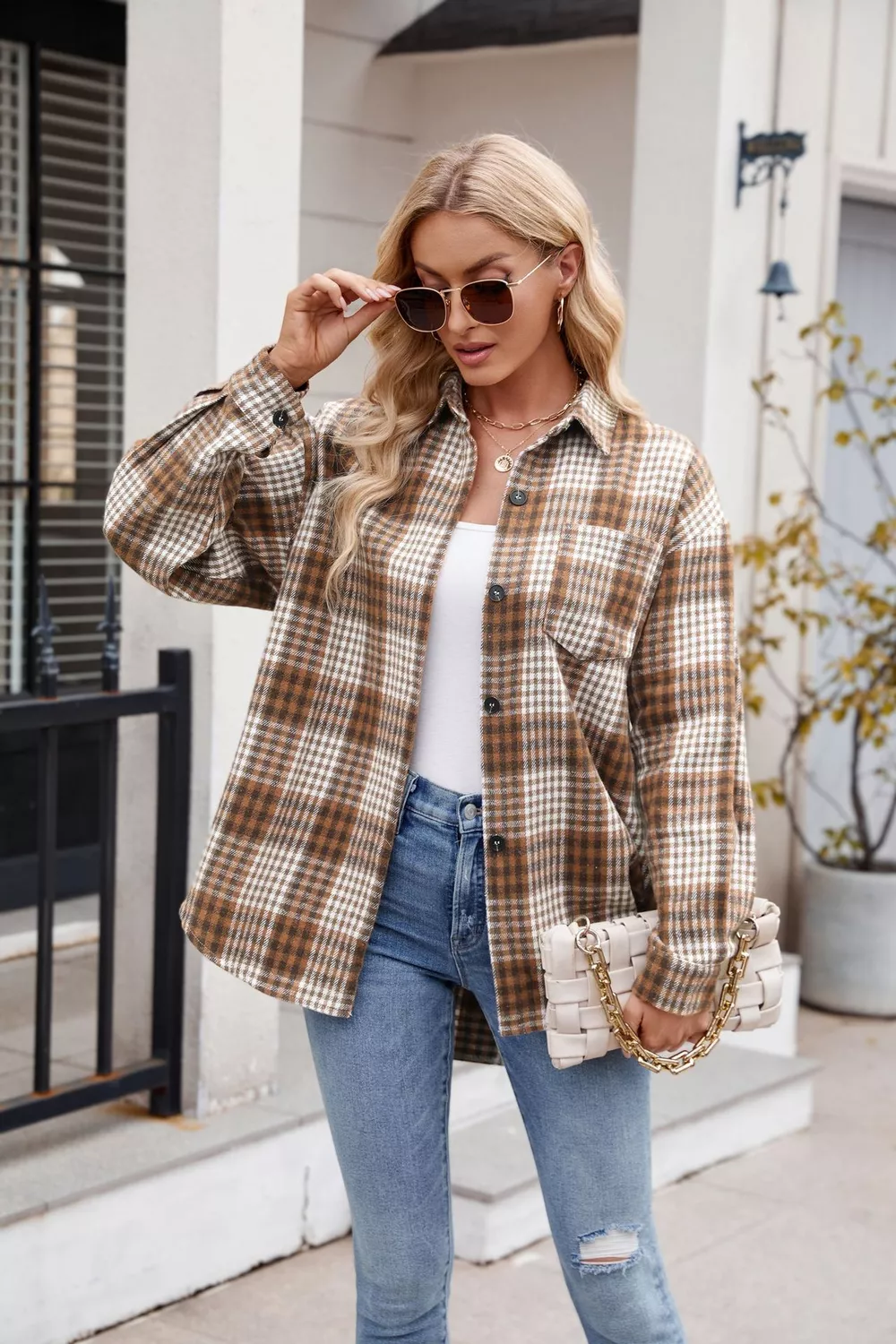 Casual Plaid Long Sleeve Shirt, image 17
