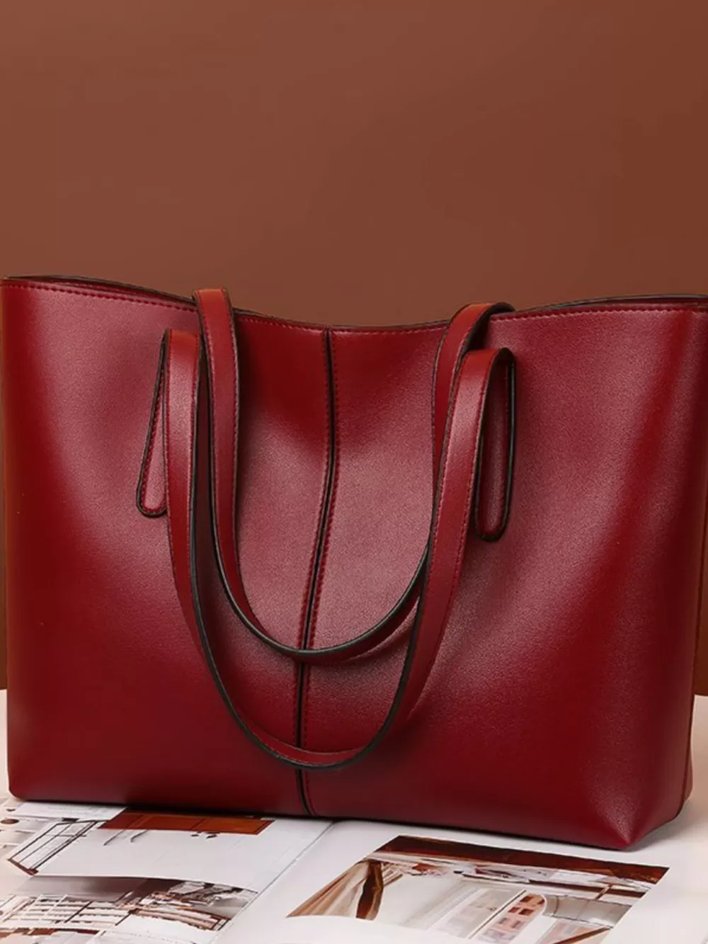 PU Leather Tote Bag, image 7